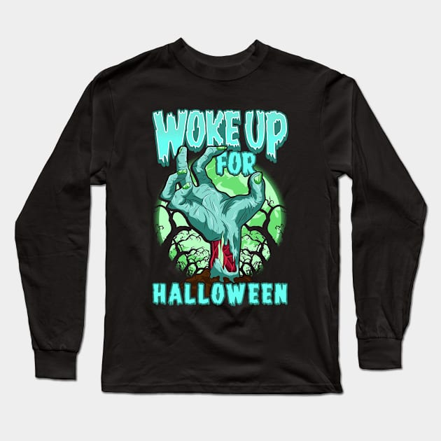 Zombies woke from quarantine for Halloween Long Sleeve T-Shirt by TonyGear